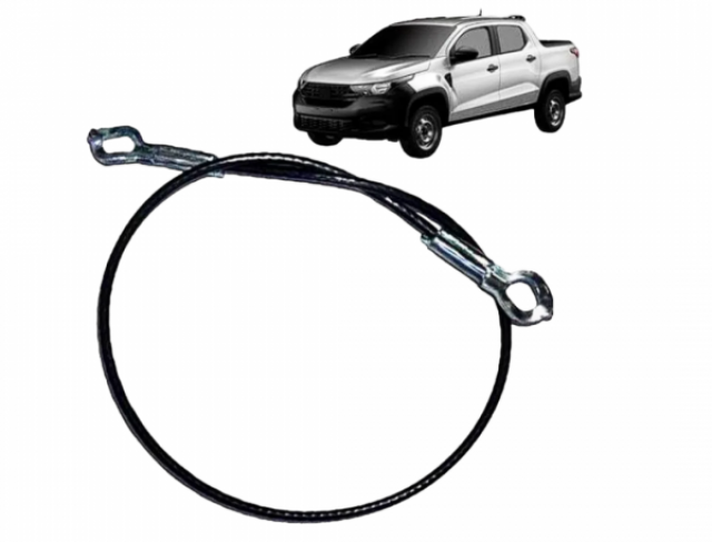 cabo de aço tampa traseira fiat strada 620mm 2020...