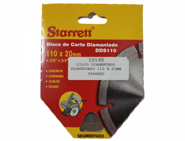 DISCO DIAMANTADO SEGMENTADO 110 X 20MM STARRET