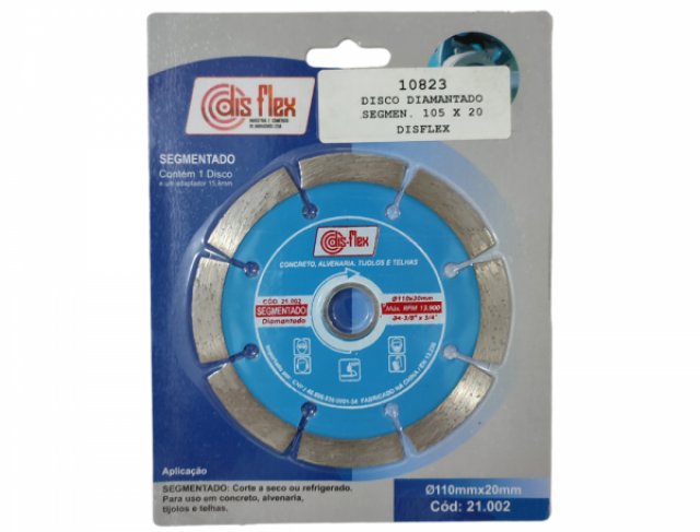 DISCO DIAMANTADO SEGMEN. 105 X 20 (DISFLEX)