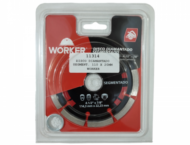 DISCO DIAMANTADO SEGMENT. 110 X 20MM -WORKER