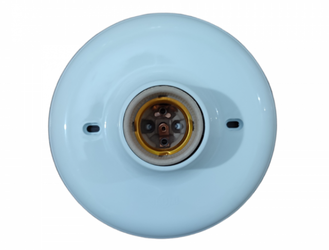 SOQUETE PLAFON BOCAL DE PORC E-27 BRANCO