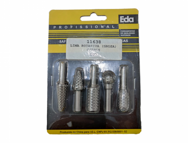 lima rotativa (groza) com 5 peças
