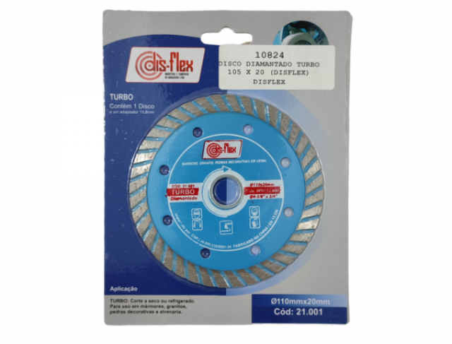 DISCO DIAMANTADO TURBO 105 X 20 (DISFLEX)