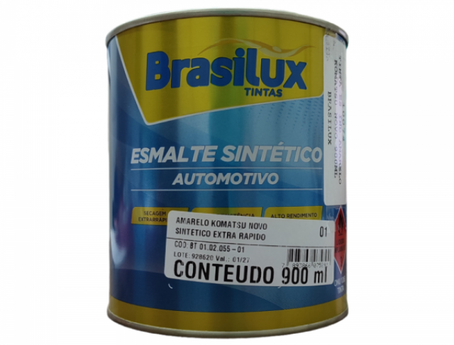 Tinta esmalte amarelo komatsu novo 900ML
