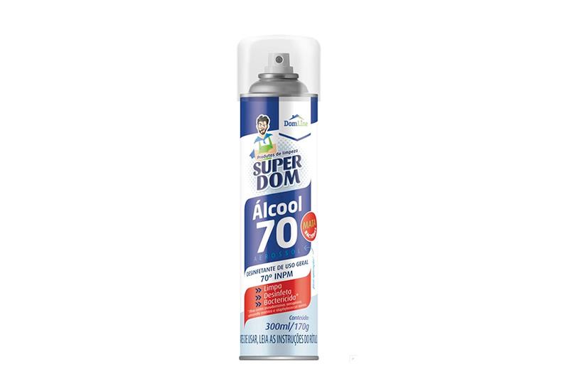 Álcool - 70% Super Dom aerossol - 300mL... Nortão
